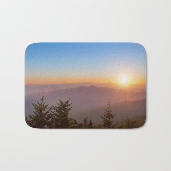 Mountain Sunset Bath Mat