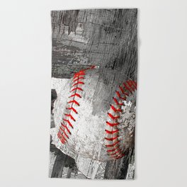 Baseball art vs 13 Beach Towel