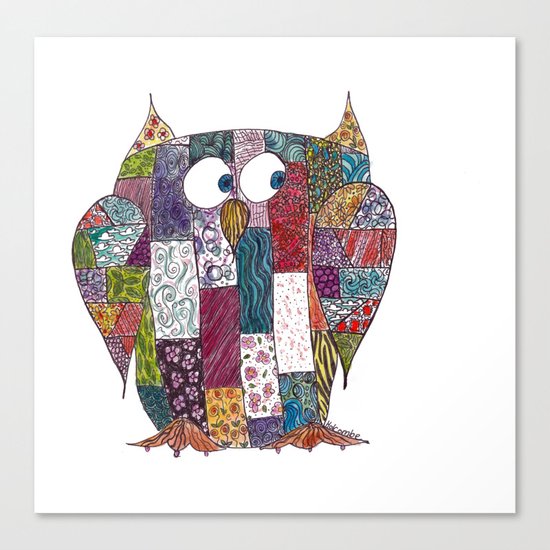 Logcabin Owl Canvas Print