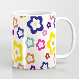 Happy daisy 60s colorful  Coffee Mug