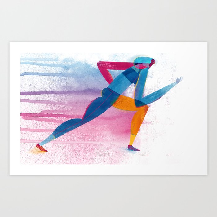 Runner (female) Art Print