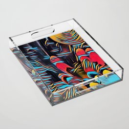 Abstract forrest Acrylic Tray