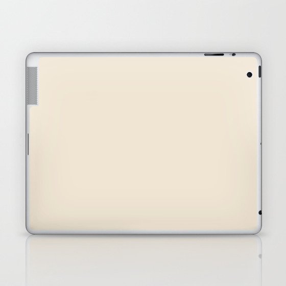 Cream Solid Color Pantone Antique White 11-0105 TCX Shades of Yellow Hues Laptop & iPad Skin