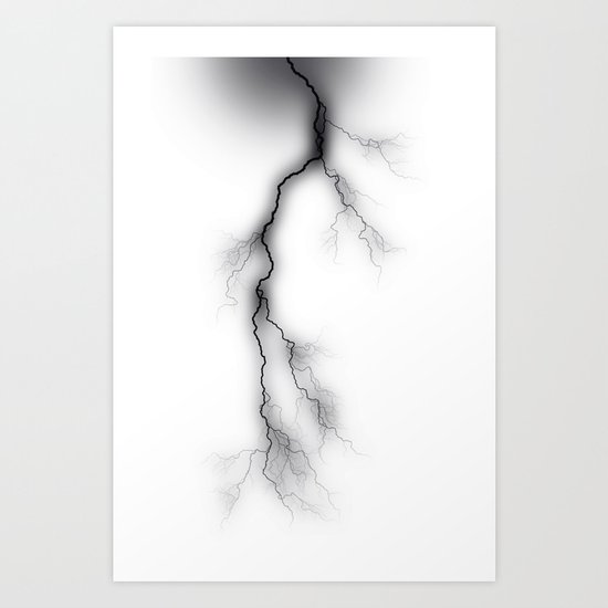 Lightning Crashes Art Print