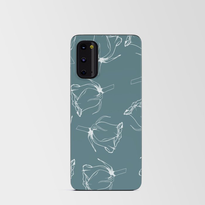 Blue Budding Roses Android Card Case