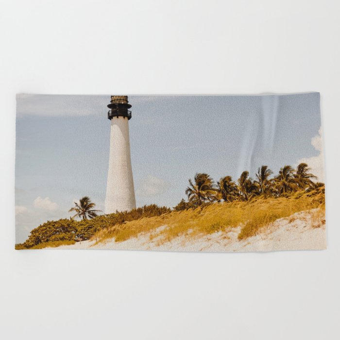 Key Biscayne Lighthouse II Beach Towel
