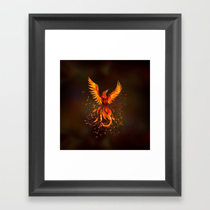 Rising Phoenix Bird  Framed Art Print
