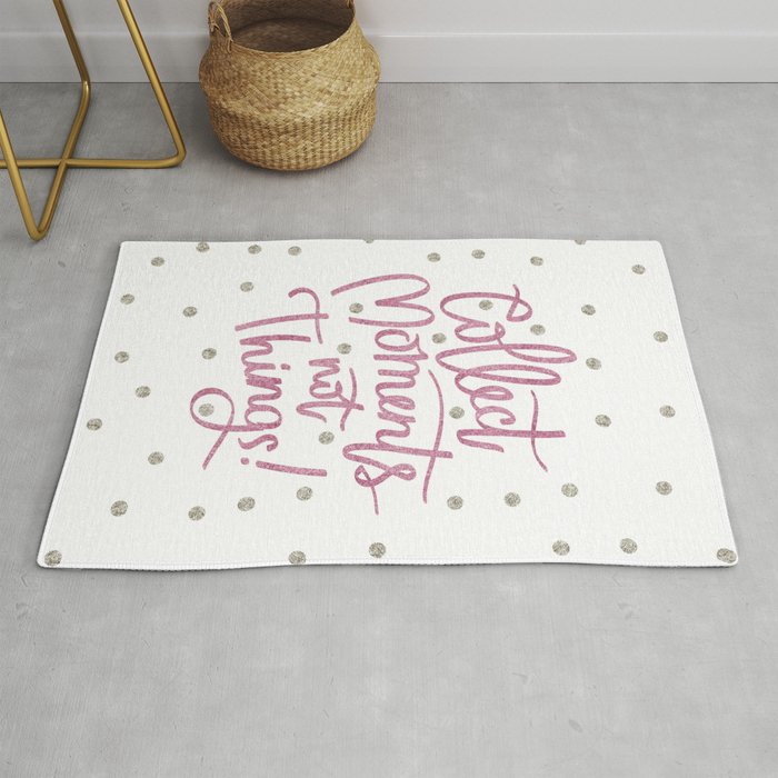 Collect Pink Glitter Moments Rug