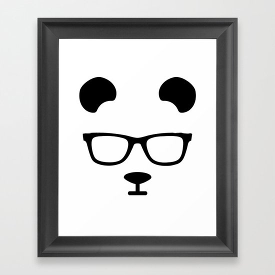 Nerd Panda Framed Art Print