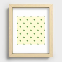 Small broccoli pattern 1 Recessed Framed Print