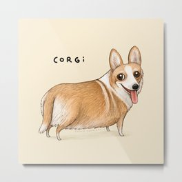 Corgi Metal Print | Queen, Puppy, Curated, Cute, Kennel, Pet, Kawaii, Puppies, Adorable, Bum 
