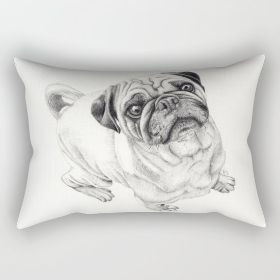 Seymour the Pug Rectangular Pillow