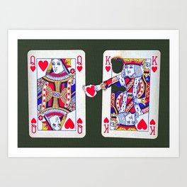 Playing Cards Love Art Print
