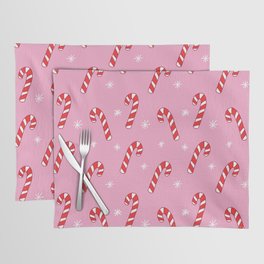 Candy Cane Pattern (pink) Placemat