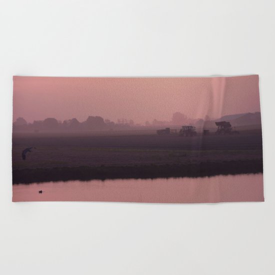Morning activity #1 Beach Towel
