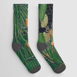 Fight between a Tiger and a Buffalo Henri Rousseau Socks