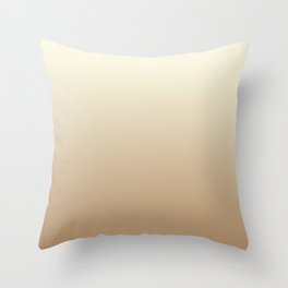 Vanilla / Ice Coffee Gradient Colors Throw Pillow