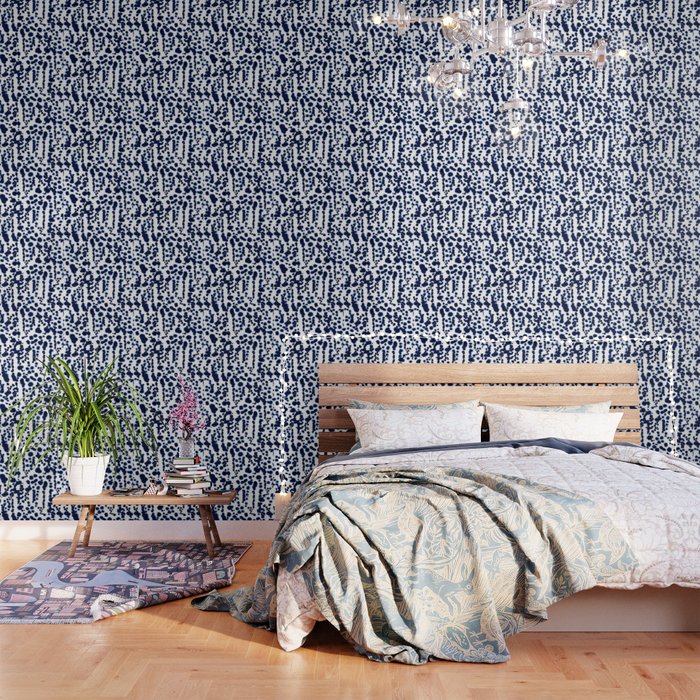 Navy Dalmatian Wallpaper By Ninamay Society6