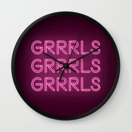 Riot Grrrls Wall Clock