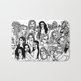 Real Housewives Pt.1 and 2 combined Bath Mat | Doodle, Popculture, Drawing, Tv, Ladies, Realhousewives, Bravo, Reality, Digital, Women 