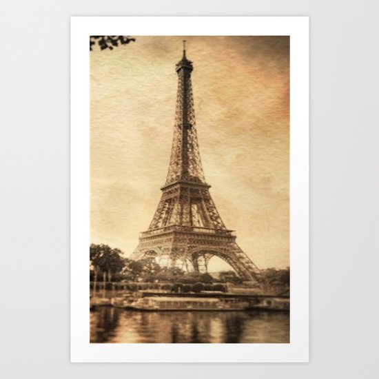 Vintage Eiffel Tower 2 Art Print