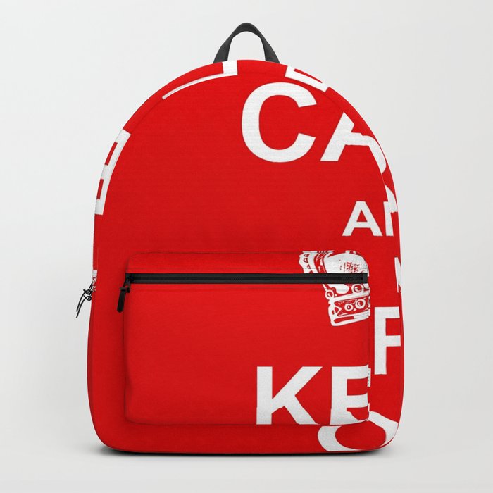 Keep Calm And Carry On English War Quote Backpack