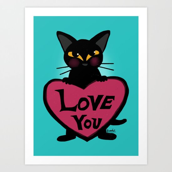 Whim with his heart Art Print
