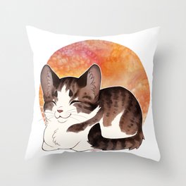 Little Cat Loaf Throw Pillow