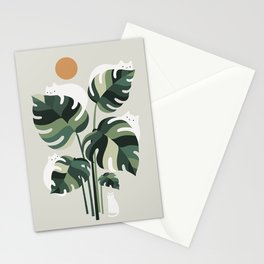 Cat and Plant 11 Stationery Card