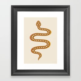 Minimal Snake - Desert Orange II Framed Art Print