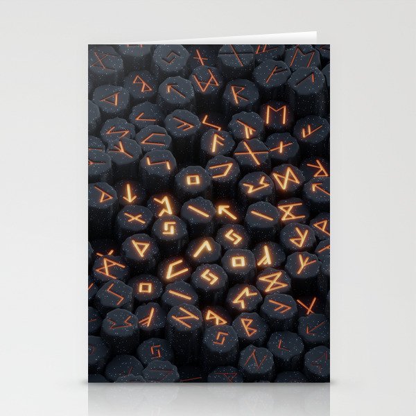 runes pattern Stationery Cards