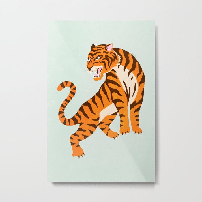 The Roar: Orange Tiger Edition Metal Print