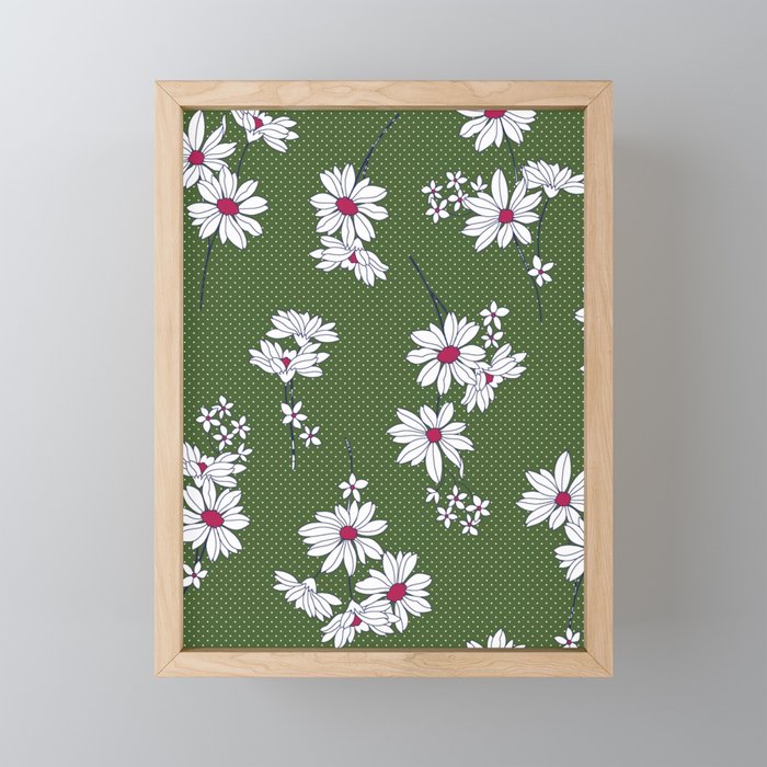 summer Floral seamless pattern Framed Mini Art Print