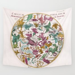 1801 Vintage Celestial Map Wall Tapestry
