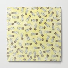 Pineapple Jam Minis Yellow Metal Print