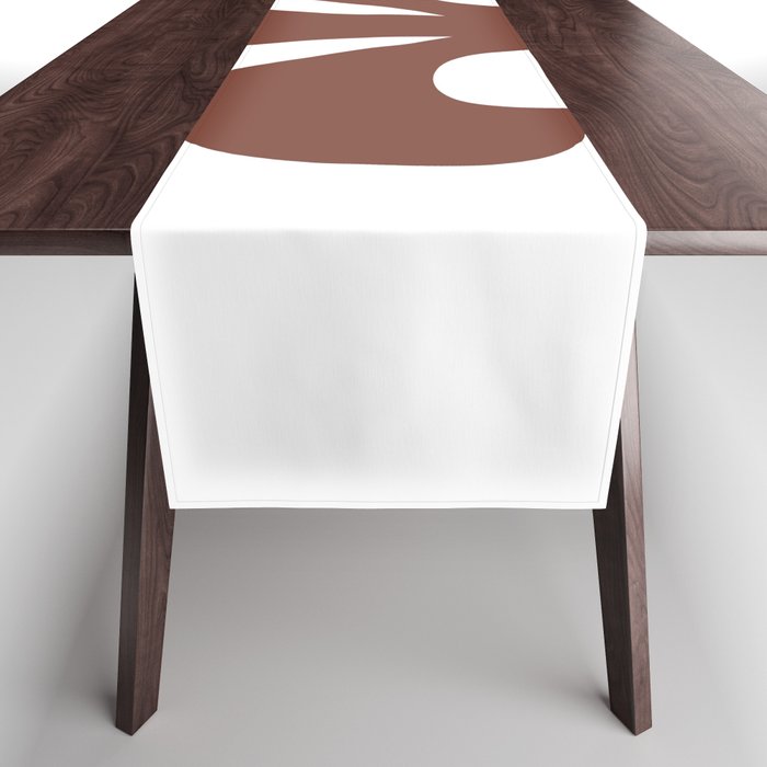 Fleur de Lis (Brown & White) Table Runner