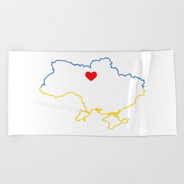I love Ukraine Beach Towel