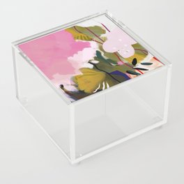 abstract jungle leaves Acrylic Box