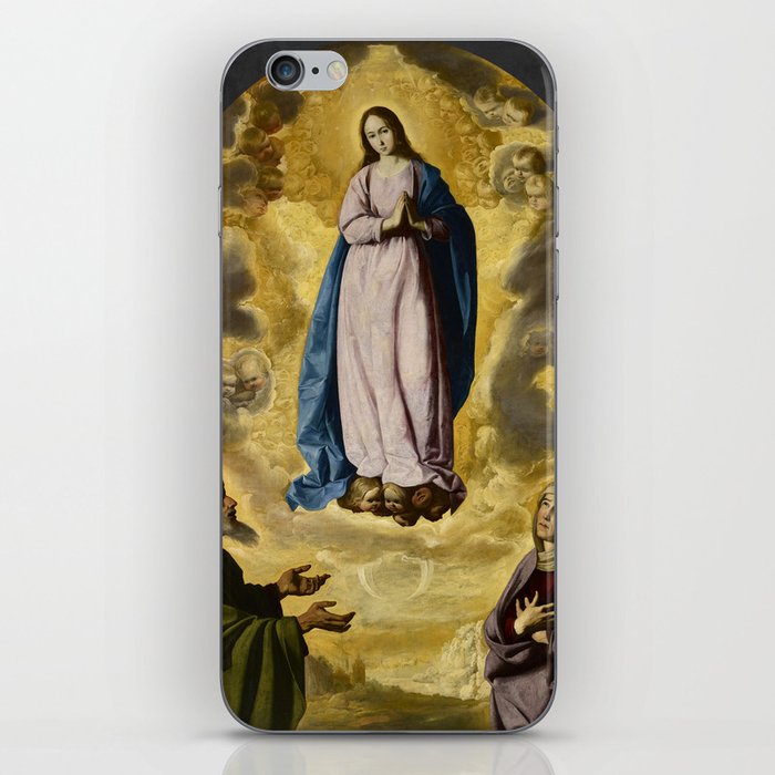 The Immaculate Conception with Saint Joachim and Saint Anne by Francisco de Zurbaran iPhone Skin