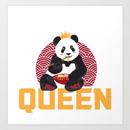 Panda Ramen Miso Nudelsuppe Queen Geschenk Art Print | Misoramen, Hakatafukuoka, Instantnudelsuppen, Graphicdesign, Japanischespeise, Panda, Chinesischespeise, Soba, Udon, Foodcontest 
