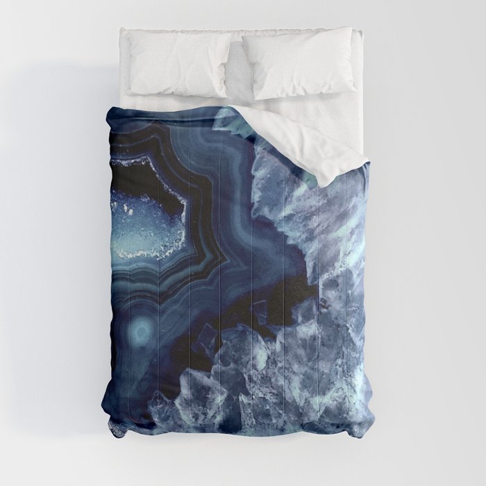 Dark Teal Quartz Crystal Comforter