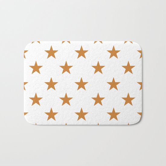 Stars (Bronze/White) Bath Mat
