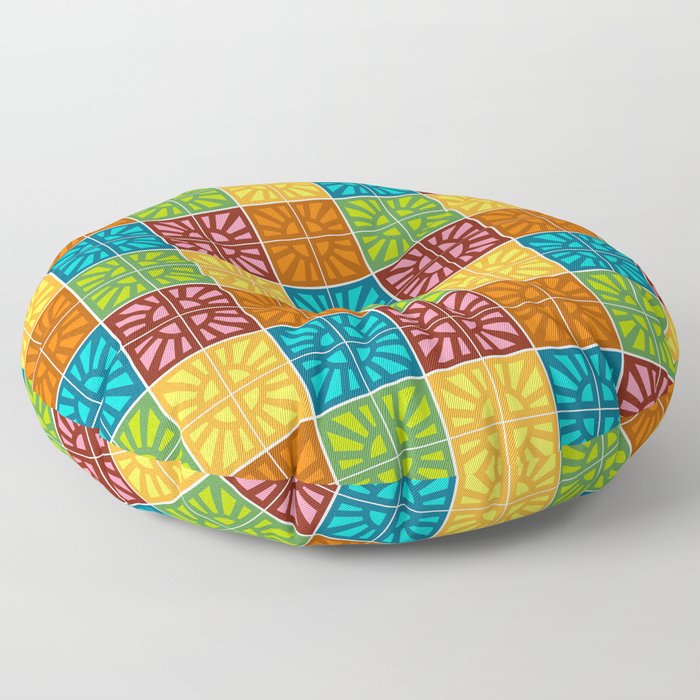 Breeze Block Eleven PD Multi B Floor Pillow