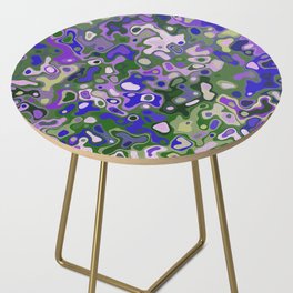 Blue, Green, Purple abstract Water Color Design Gift Pattern Side Table