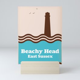 Beachy head East Sussex travel poster Mini Art Print