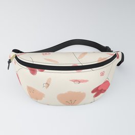 Pink Poppies Seamless Pattern Fanny Pack