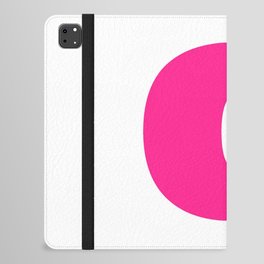 c (Dark Pink & White Letter) iPad Folio Case