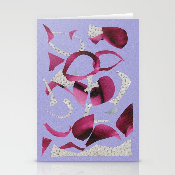 Abstract Onion Crying Collage Stationery Cards
