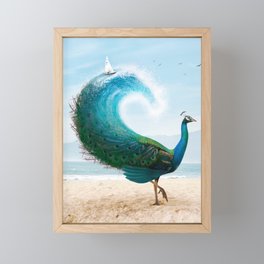 Summer Peacock Framed Mini Art Print