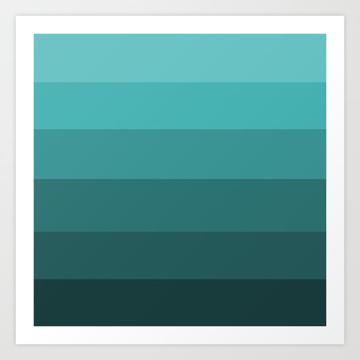 Winter Dark Teal Color Therapy Art Print By Desertsart Society6